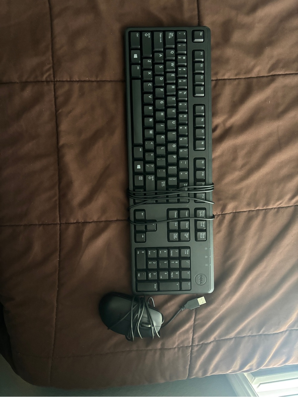 Dell Black Wired USB Keyboard with Matching Mouse